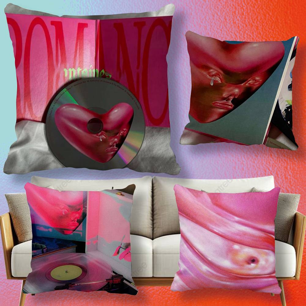 Fontaines DC Romance Doublesided printed pillow cover Solid color minimalist pillowcase fits all bedroom styles