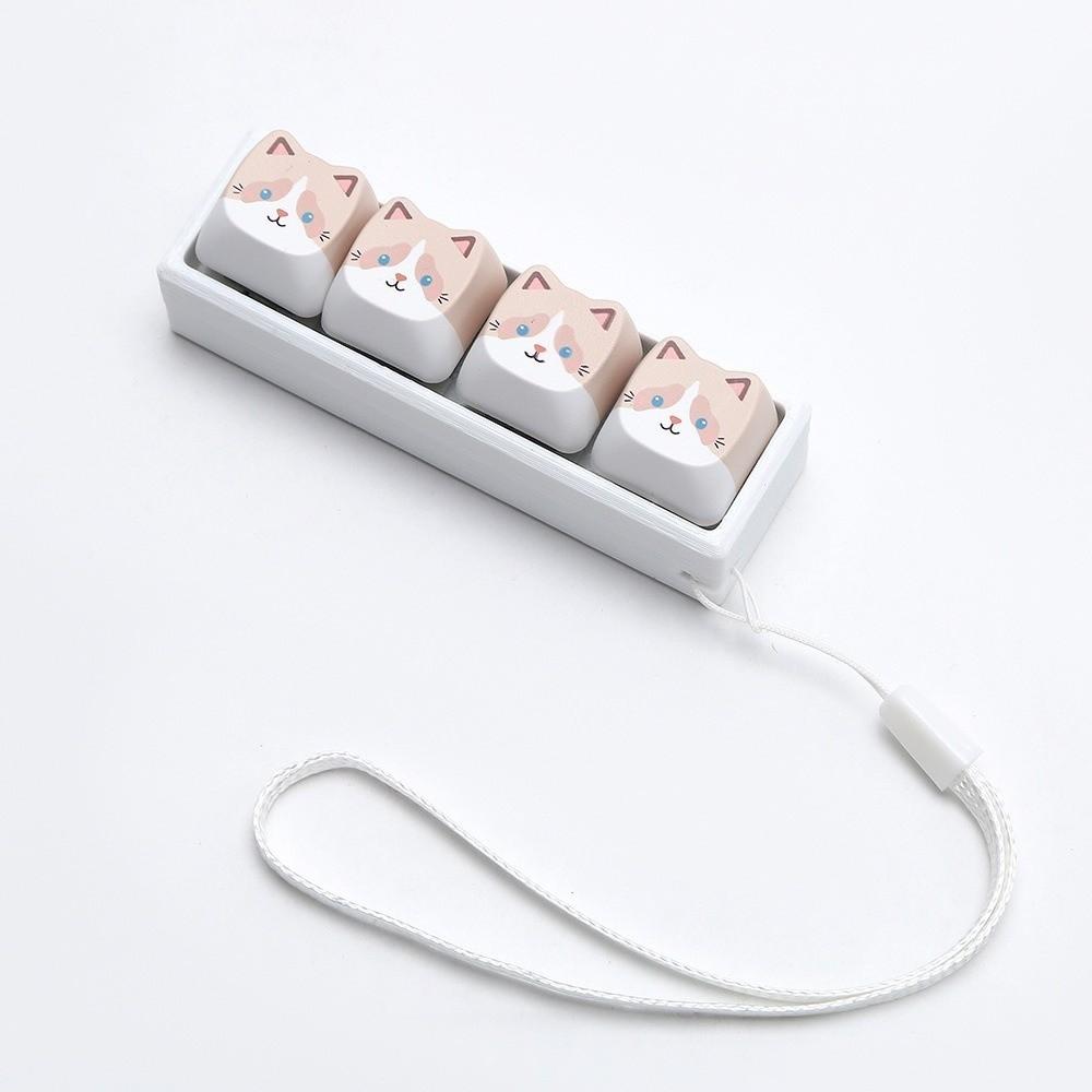 Lightweight Keycap Fidget Keychain Cat Shape Finger Press Keycap Keychain Fidget Toy