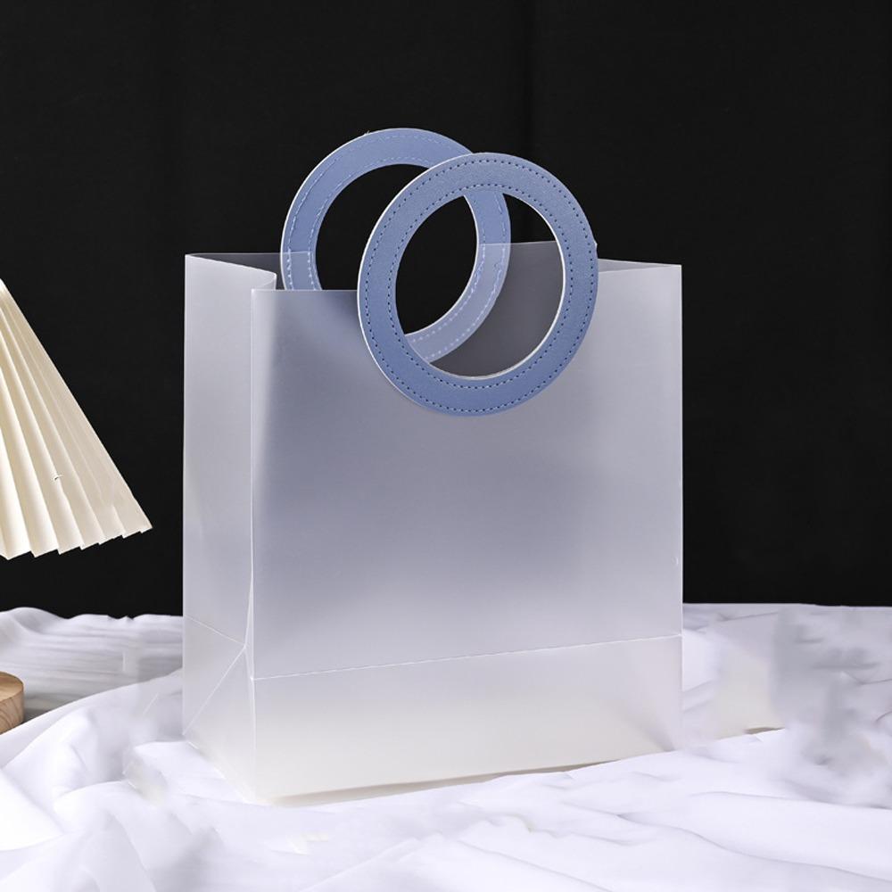 5 шт. Пластиковая хозяйственная сумка-тоут с ручкой, подарочный пакет для упаковки, пакет для упаковки конфет и ювелирных изделий