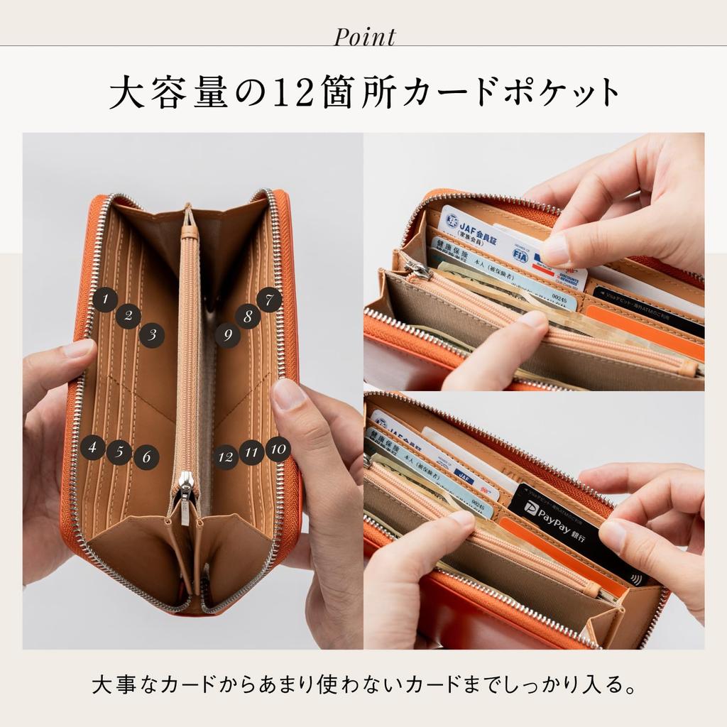 Длинный кошелек с защитой от скимминга из натуральной кожи [Mura] для мужчин