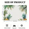 4pcs Pineapple Leaf Illustration Placemats, Durable Polyester Rectangular Table Mats, 12" x 18", Ideal for Dining, Kitchen, Party Decor, Home Accents