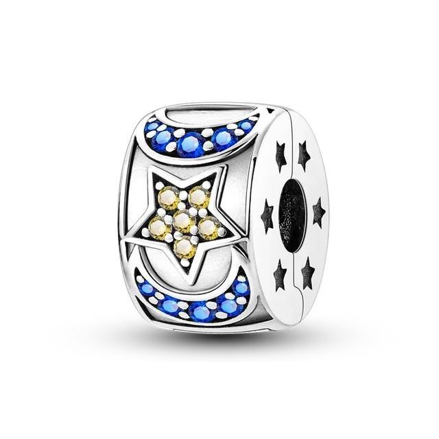 925 Sterling Silver Classic Flowers Love Beads Fit Bracelet Beads Pendant Colorful Women Jewelry DIY Gift 2024