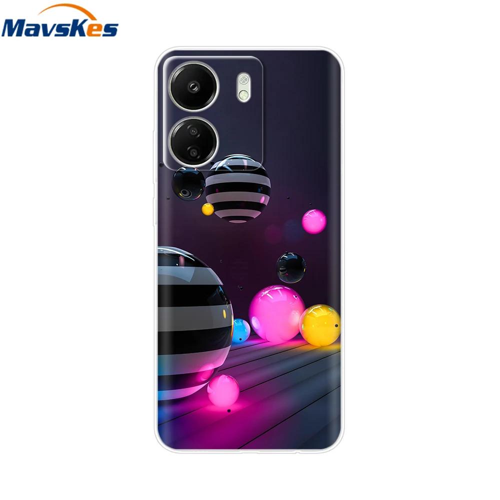 Чехлы для Xiaomi Poco C65 Для Xiaomi Poco C65 Модные Прозрачные Мягкие Силиконовые Чехлы для Телефона ТПУ Fundas для PocoC65 c 65 Coque Бампер