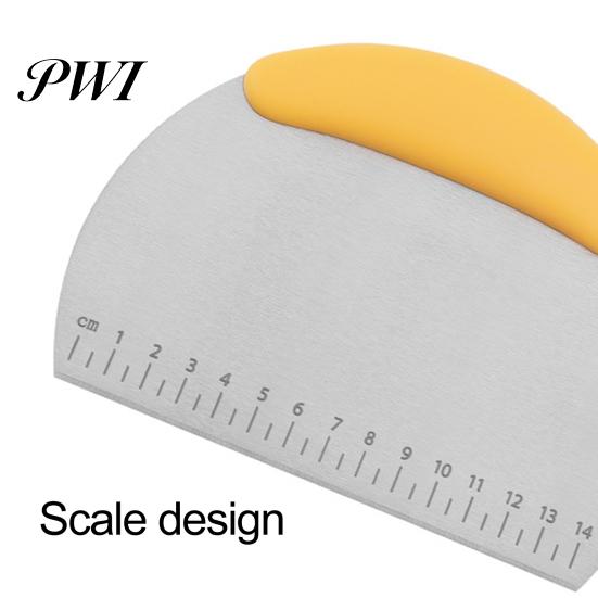 Cutter Cream Spatula Fondant Food Grade Comfortable Grip Labor-saving Non-stick Easy to Divide Dough Pastry Scraper Clean Cutting Stainless
