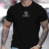 Cotton Cotton Letter King Printed Men's T-Shirt Harajuku Street Top Fitness Sportswear Breathable Oversized Loose T Shirt Men Clothing
