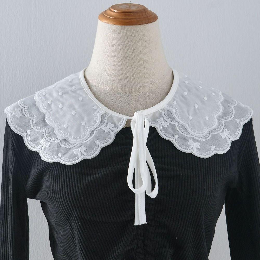 DIY Fake Collar Cotton Lapel Half Shirt Shawl Wrap Decoration Adjust Clothes Women Girls