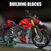 MOC Технический V4 SP Модель мотоцикла Строительные блоки DIY Городской спортивный автомобиль Мотоцикл Кирпичи Игрушки Для детей Рождественские подарки