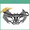 Halloween Costume Mask With Metallic Embellishments For Cosplay And Party Wear