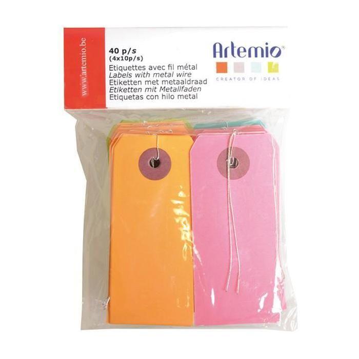 Colored Labels with Metallic Thread