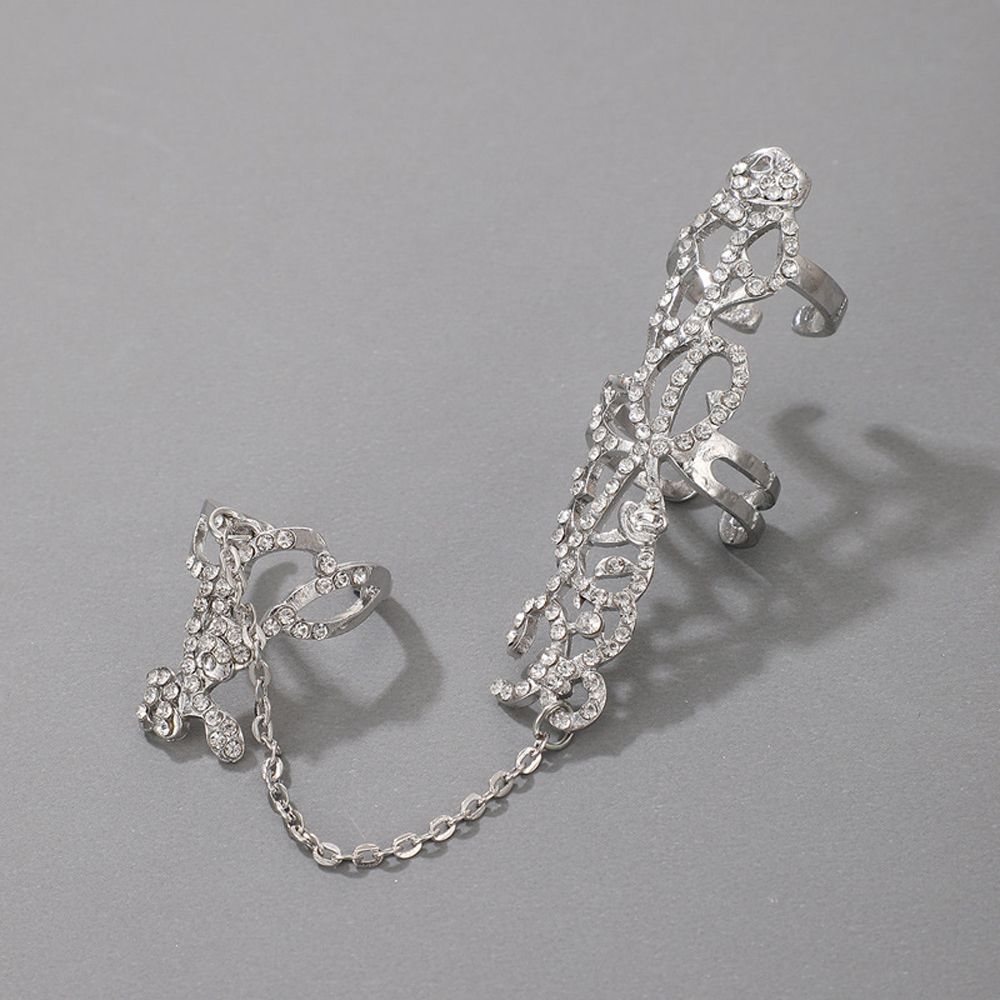 Модный цветочный темперамент простая цепочка женское открывающееся кольцо полое корейское кольцо на палец ювелирные изделия