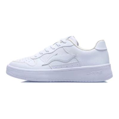 Li Ning Скользящая лодка Нескользящие Устойчивые к истиранию Низкие Скейтбордические кроссовки Женские Розово-белые AGCS420-6(Team113-S-BOX)