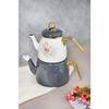 Эмалированный чайник Clodia Grey Floral Retro Teapot 201340