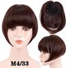 Fringe Bangs Synthetic Hair Extensions Clip In Bangs 6 Inch Short Straight Hairpiece Front Neat Bang Two Side Blonde