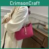 Fashionable Minimalist Retro Korean Style Crescent Bag With Soft Pu Material For Daily Use