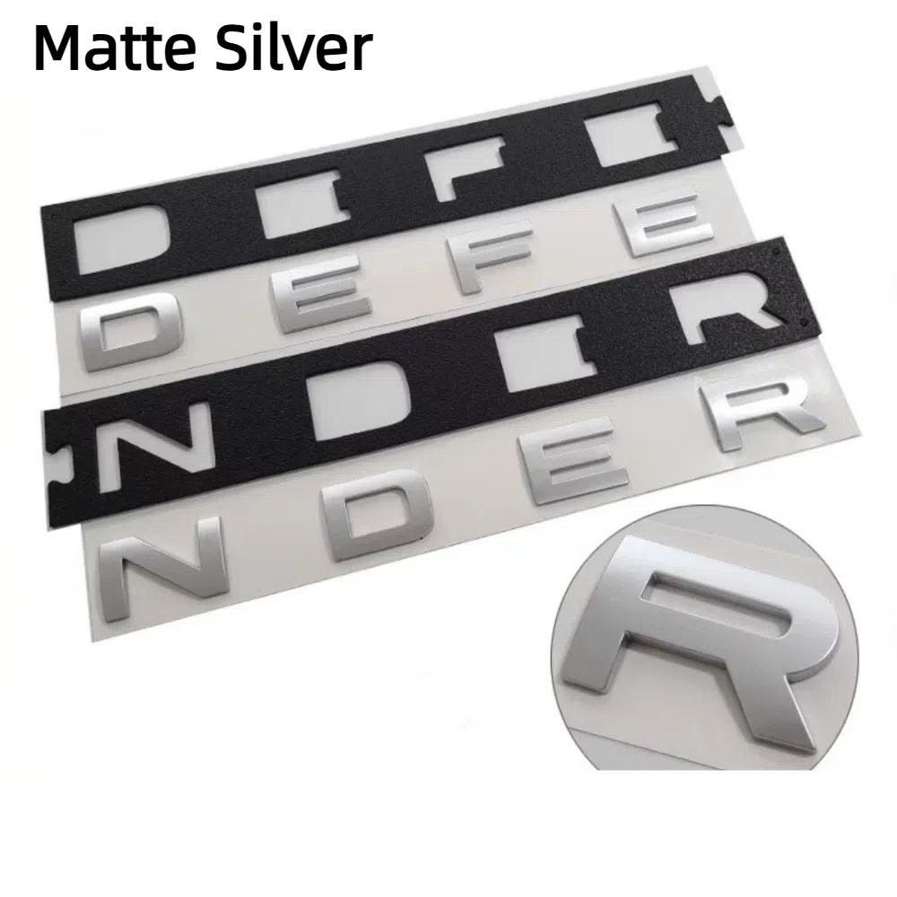 1pc 3D ABS Black Letters DEFENDER Badge Car Front Hood Bonnet Stickers Decals For Defender Emblem Accessories