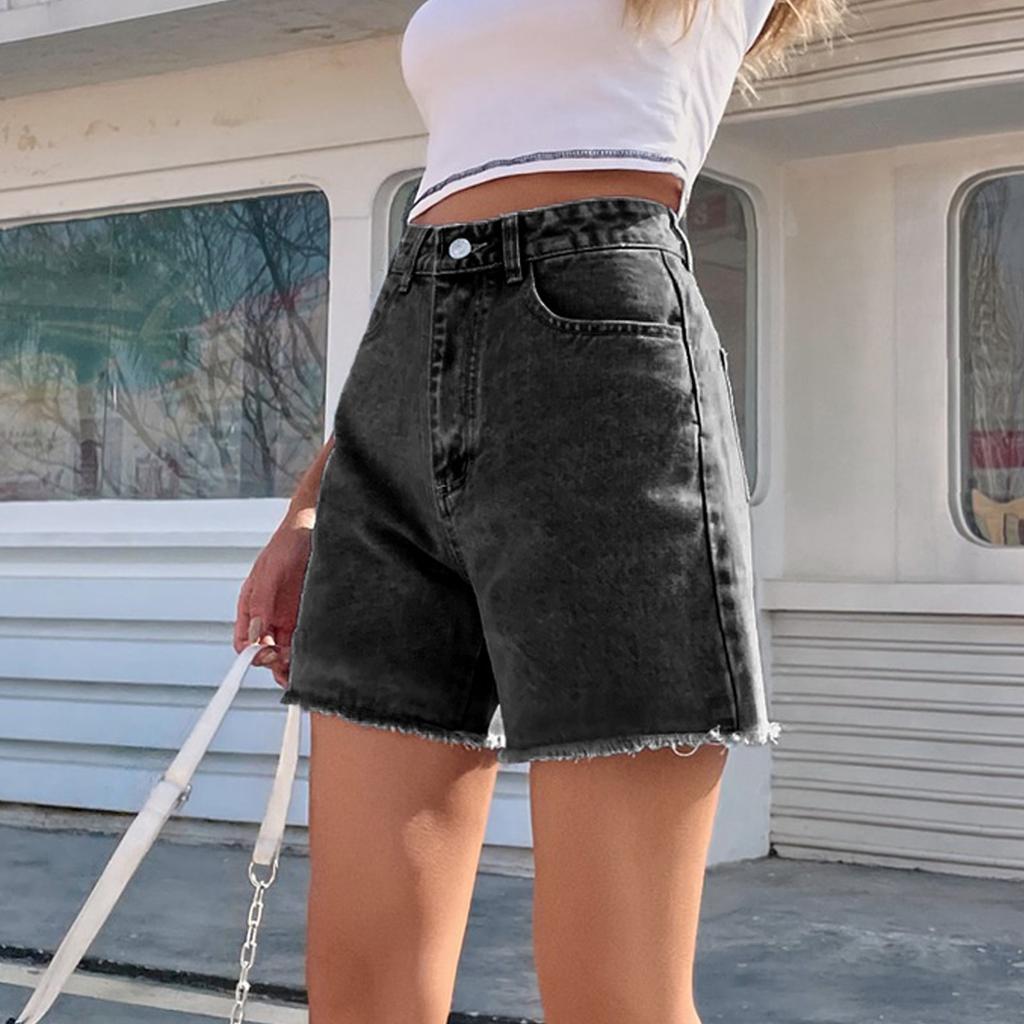 Женские удобные модные повседневные шорты из эластичного денима