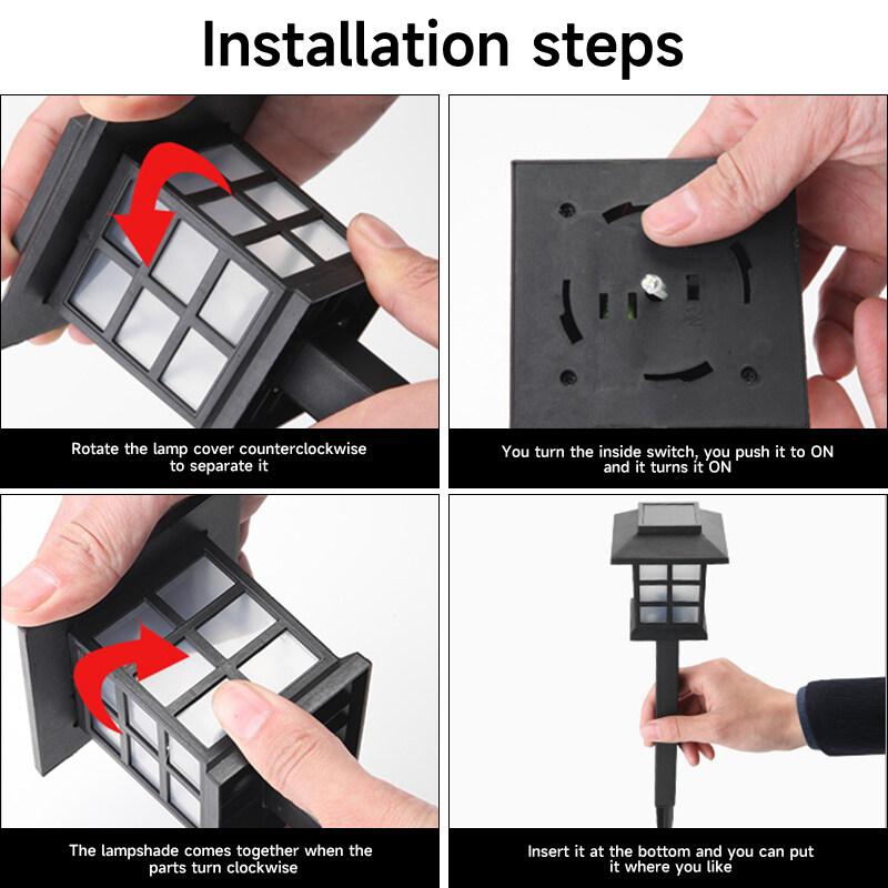 CANMEIJA 2 шт. светодиодные солнечные лампы для газона, уличный солнечный свет, водонепроницаемый садовый светильник, защита от дождя, дорожка, двор, садовый декор, уличный фонарь, форма дома