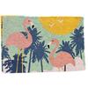 [A0014] - Multicolored “South Beach” Straw Doormat (Flamingo) - 60x40cm