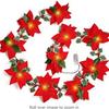 Christmas Flowers Garland String Lights Xmas Tree Ornaments Indoor/Outdoor Party Decor Christmas Decoration Navidad
