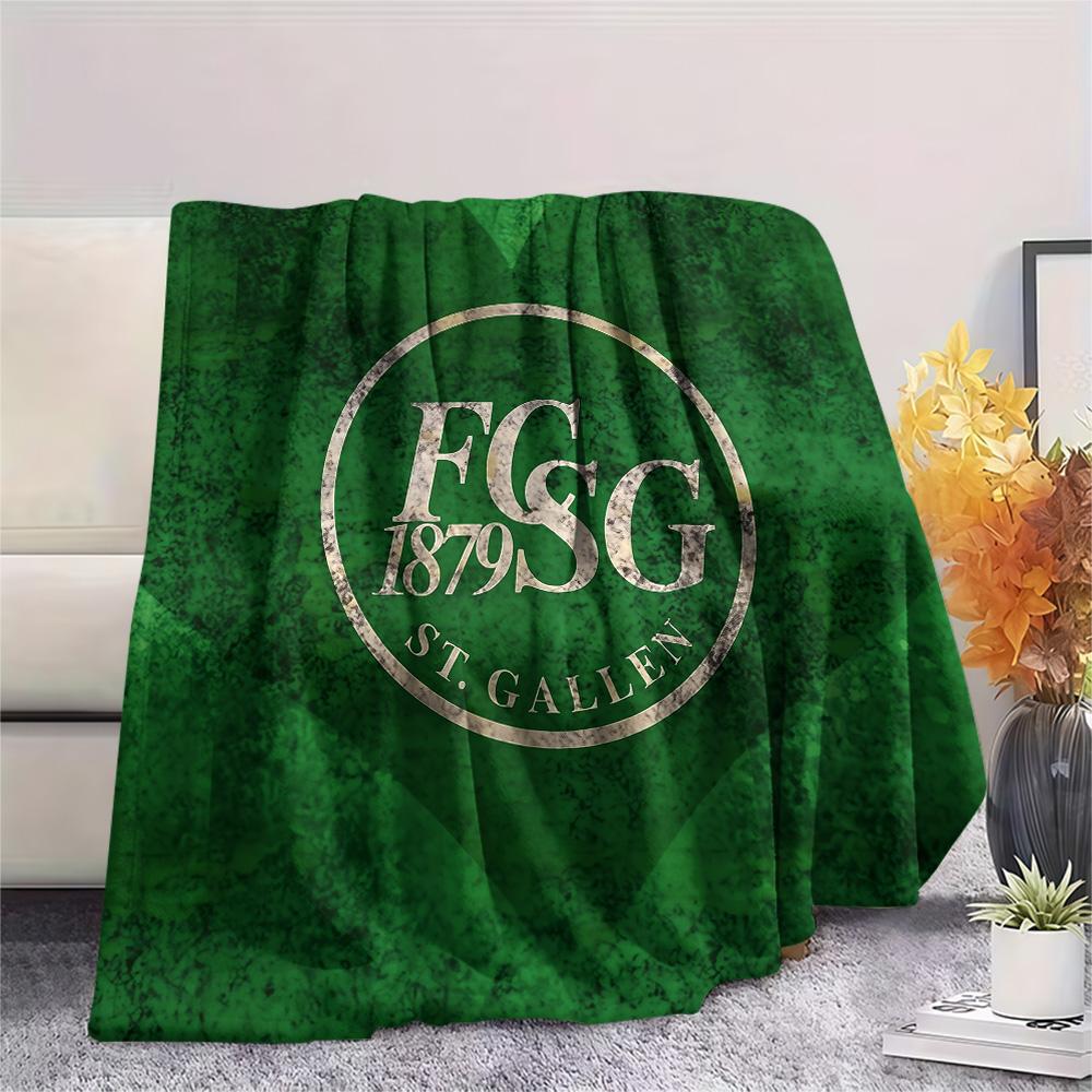 St. Gallen Football Club  Print Flannel Blanket, High quality Comfortable for All Seasons, Home Decor, Warmth and Comfort