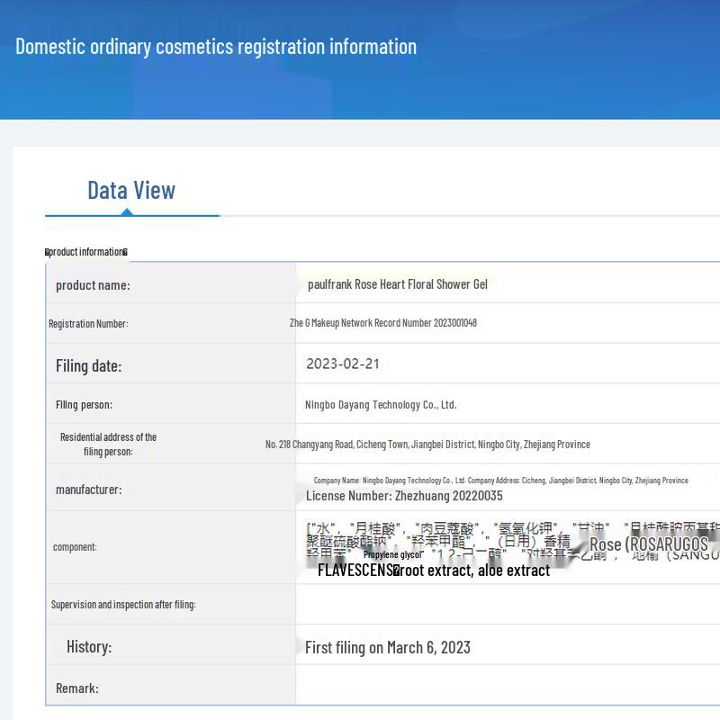 Paul Frank Rose Heart Floral Shower Gel