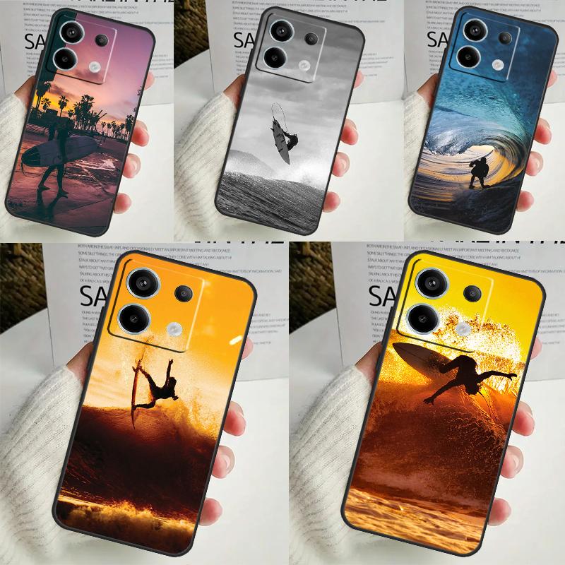 Чехол California Surfing Waves для Xiaomi Redmi 12 13C 12C 10C 9C Redmi Note 13 9 10 11 12 Pro 9S 10S 11S 12S
