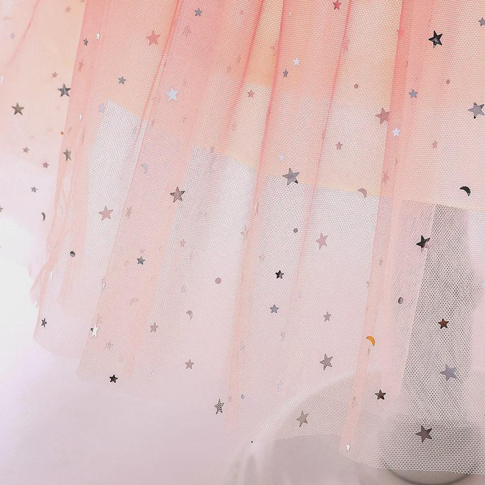 Платье принцессы Starry Sky Mesh для девочек - костюм для подиума и фортепиано