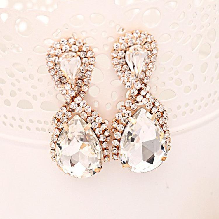 Korean Style Earrings 8-Word Autumn New Small Jewelry Ladies Stage Performance Earring Accessories  E017