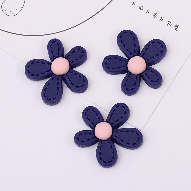 DIY Resin Five-Petal Flower Accessories for Hair and Phone Case Decoration