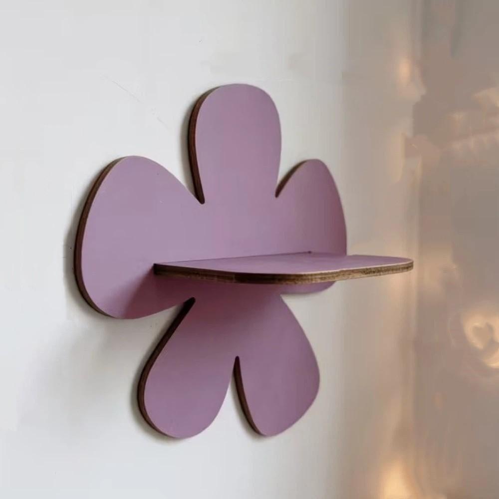 Wall-Mounted Flower Floating Wall Shelf Wooden Wall Hanging Shelf Modern Plant Shelf Office