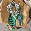  New Print Silk Square Scarf Women Soft Satin Horse Hairband Neckerchief Office Hijab Headband Foulard Bag Ribbons Gift