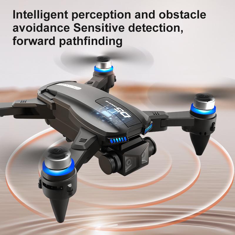 New D5 Drone 8K Professional HD 360° Dual Cameras 5G WIFI Brushless Motors Obstacle Avoidance FPV Foldable Quadcopter Boys Toys
