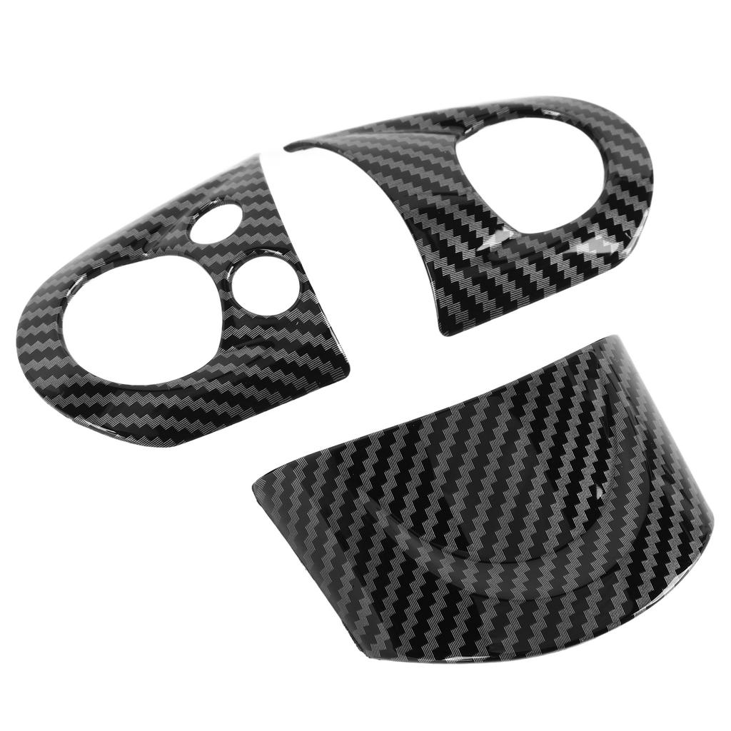 3pcs Steering Wheel Panel Cover Carbon Fiber Color Prevent Scratch for Cooper R54 R55 R56 R60