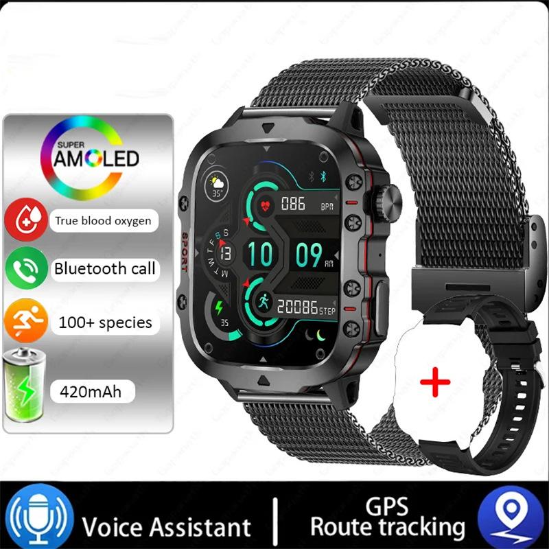 Умные часы для мультиспорта на открытом воздухе, звонки по Bluetooth, телефон, браслет с длительным временем ожидания