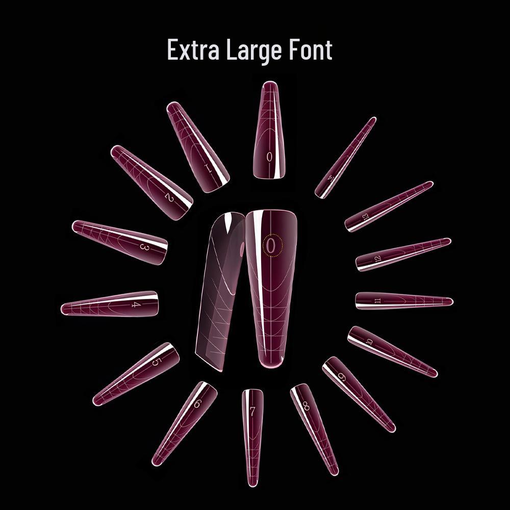 JM-26 Джинсовые французские плоские типсы для ногтей кросс-бордер - Прозрачное наращивание в коробке для маникюра в салоне