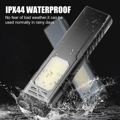 Многофункциональный фонарик с зажимом, перезаряжаемый по USB, водонепроницаемый IPX4, рабочий фонарь, магнитный, портативный, для улицы, кемпинга, походов, аварийный