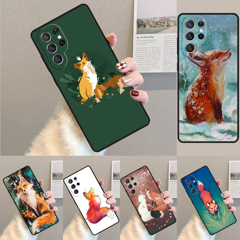 Чехол для телефона с рисунком лисы для Samsung Galaxy note 10 pro S26 Ultra S23 S24 FE S25 S21 S22 PLUS противоударный Cove