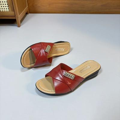 Туфли на высоком каблуке, женские туфли на платформе, туфли на танкетке, летние босоножки с открытым носком, модные новые шлепанцы, пляжные туфли с открытой пяткой