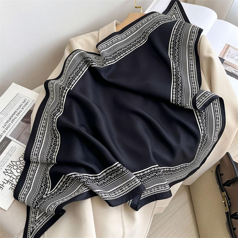 Летняя Мода Тонкий Женский Треугольный Шарф Богемный Стиль Пейсли Дизайнер Длинная Лента Твиловый Шелк Шарфы Шейный Платок Роскошь