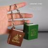 1Pc Fold Book Keychain 3D Dinosaur Castle Popup Keyring Anxiety Stress Relief Children Kids Toy Christmas Gift