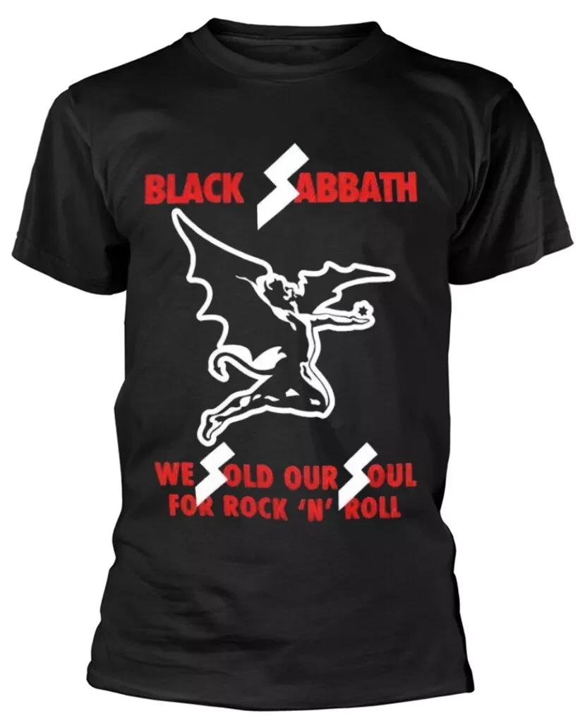 Black Sabbath Продали Нашу Душу Мужская Футболка Рок-н-ролл Музыка Классическая Футболка Черная