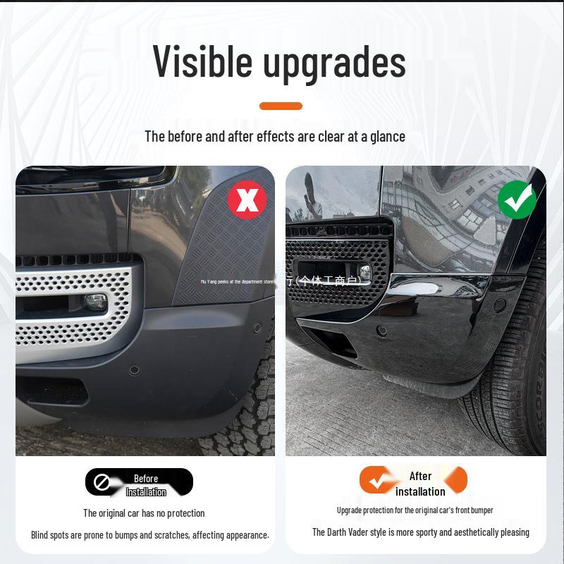 Front Bumper Guard for 2020-2025 Land Rover Defender 90/110: Corner Protector & Decoration