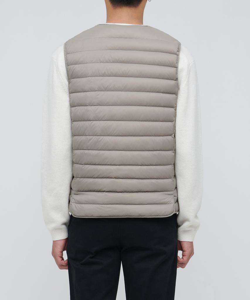 Musinsa Standard V-Neck Light Down Vest [Beige]