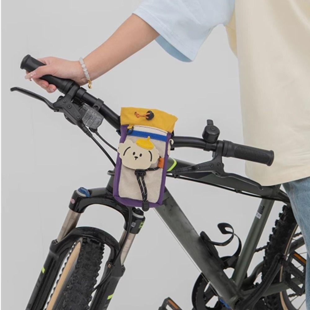 Polyester Cycling Front Bag Storage Bicycle Hanging Pouch Cycling Outdoor Sports
