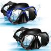 2 Pack Swimming Face Masks For Adult Swimming Snorkeling Goggles With Nose Cover Anti-Fog Clear Vision Tempered Glass For Diving Swimming
