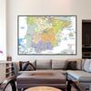 Administrative Map of Spain Canvas Painting Wall Art Poster School Supplies Living Room Home Decoration