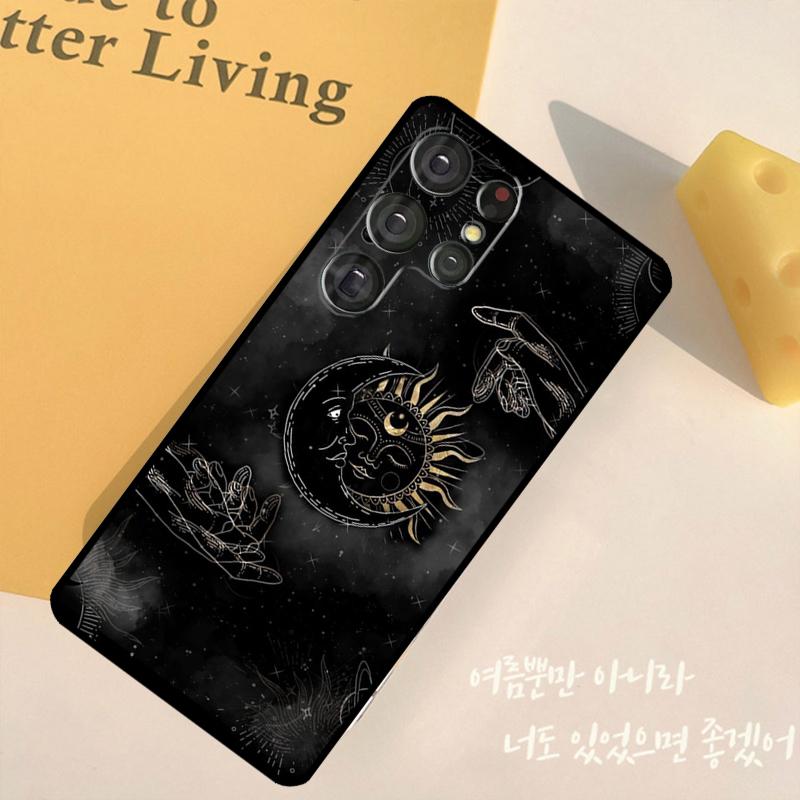 Crescent Moon Sun Phone Case For Samsung Galaxy S25 Ultra S9 S10 S20 S22 S21 S23 FE S24 Plus Back Cover Shell