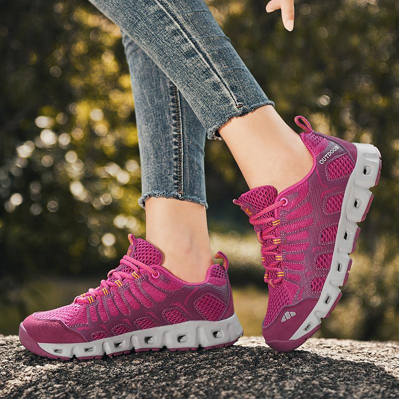 Весенняя уличная дышащая сетка для вейдинга, легкая обувь для ходьбы по ручьям, нескользящая обувь для хайкинга и пешего туризма, мужская