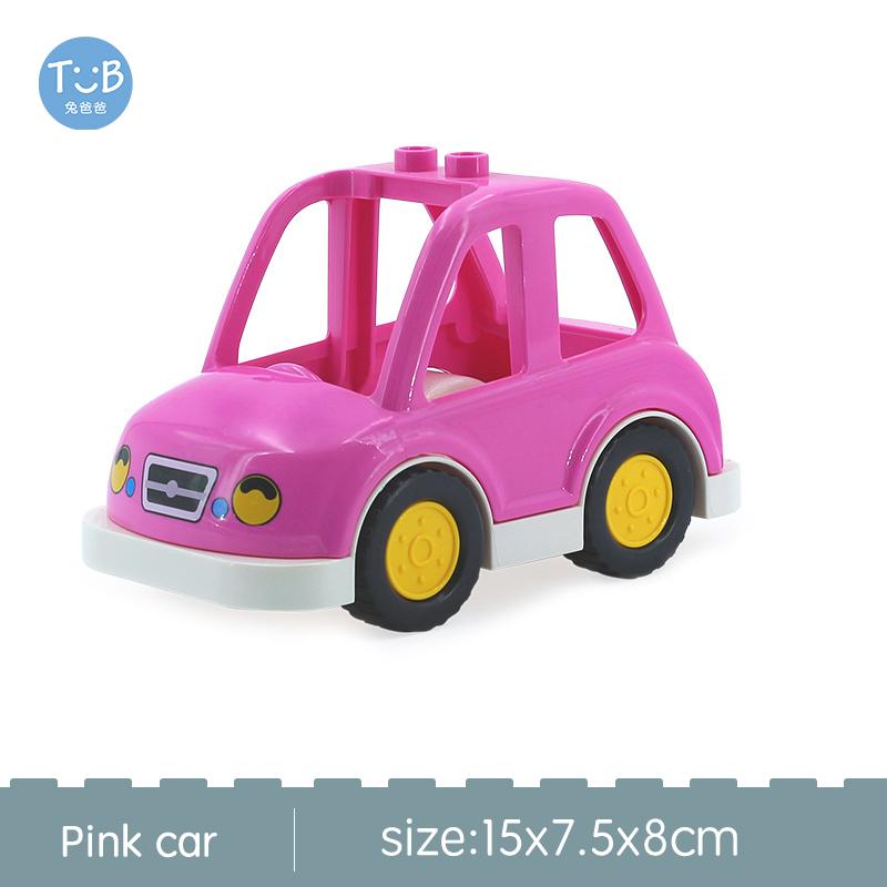 Большой размер Строительные блоки Спортивная машина Автобус Джип Грузовик Аксессуары Кирпичи Совместимые с Duplos Детские Сделай сам Детали Детские Игрушки Подарок