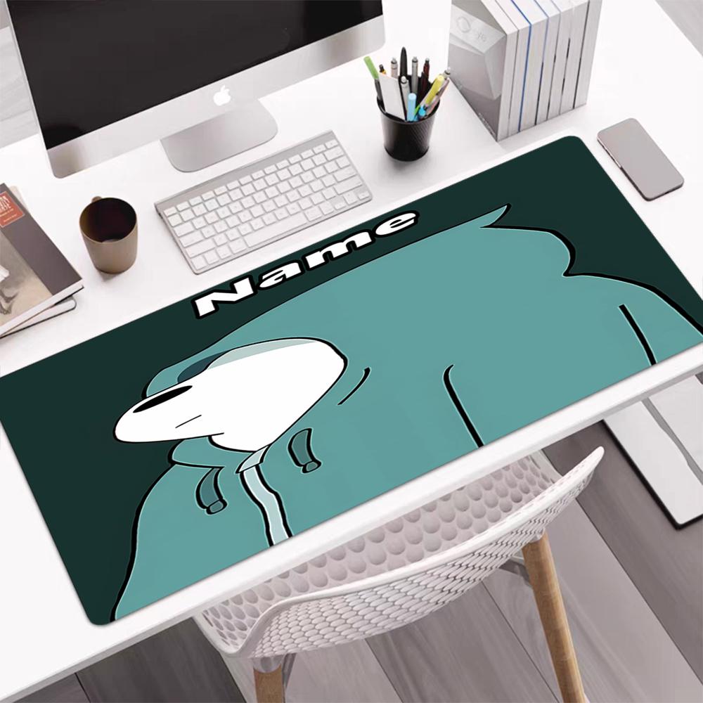 Custom Name We Bare Bears Theme Mouse Pad, Non Slip Rubber Base, Multifunctional Office & Home Decor, Perfect for Workspace Personalization.